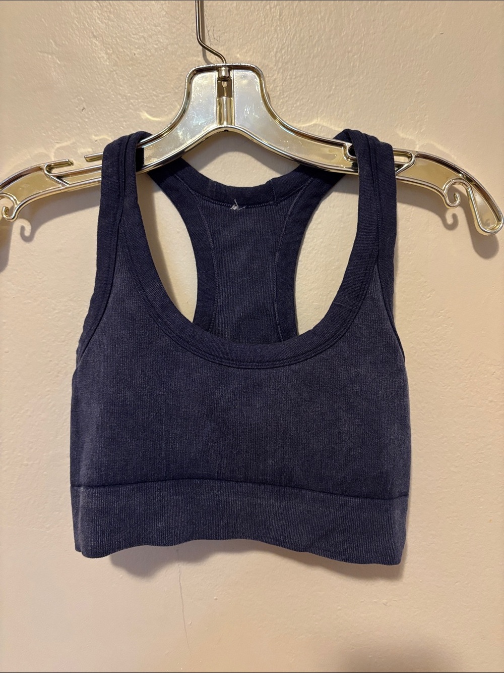 Women's Racerback Crop Bralette - Navy